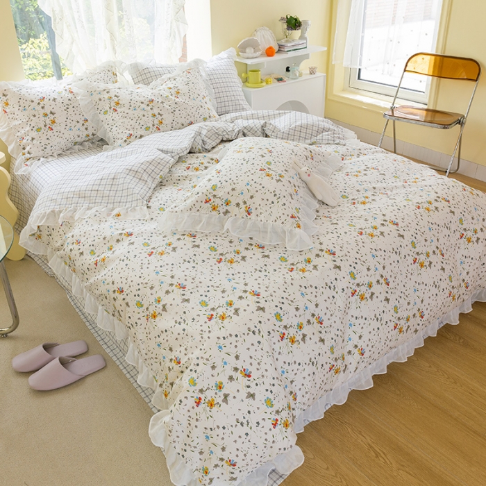 91家纺网 家纺一手货源 找家纺 千朵 2021新款全棉四件套 洛颜