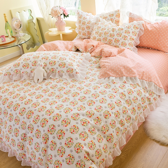 91家纺网 家纺一手货源 找家纺 千朵 2021新款全棉四件套 奈雪