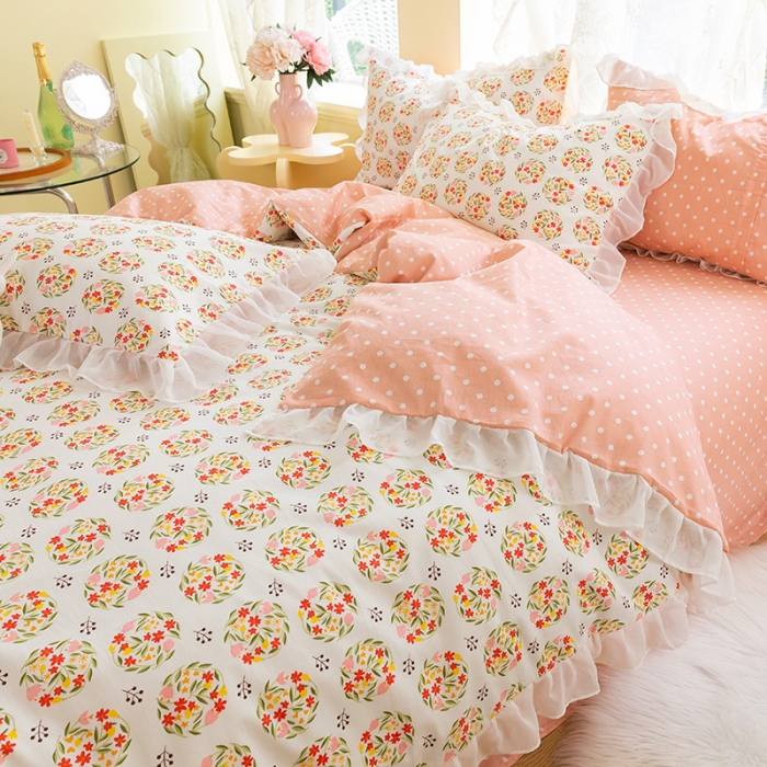 91家纺网 家纺一手货源 找家纺 千朵 2021新款全棉四件套 奈雪