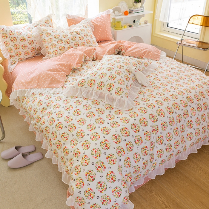 91家纺网 家纺一手货源 找家纺 千朵 2021新款全棉四件套 奈雪