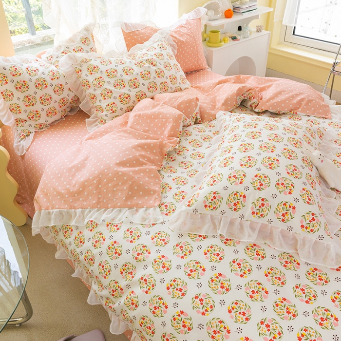 91家纺网 家纺一手货源 找家纺 千朵 2021新款全棉四件套 奈雪