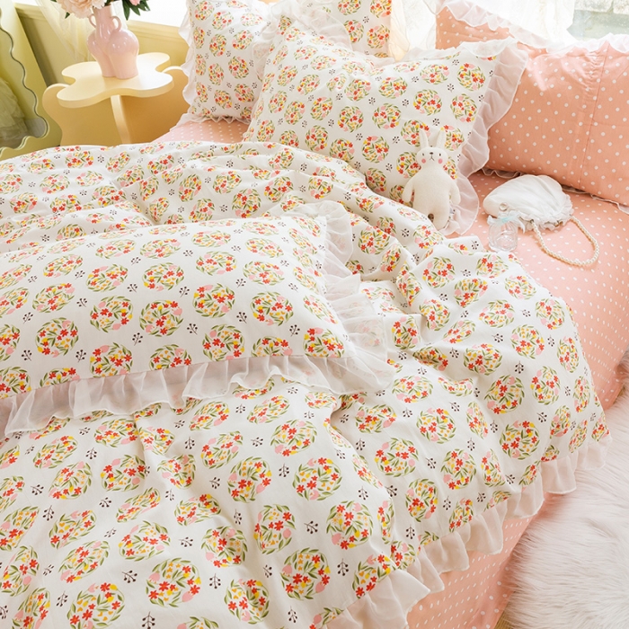 91家纺网 家纺一手货源 找家纺 千朵 2021新款全棉四件套 奈雪