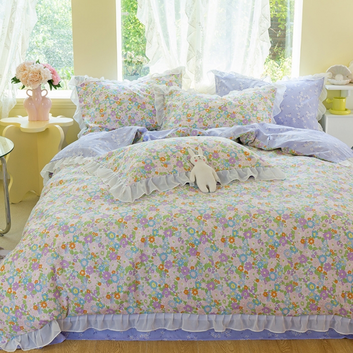 91家纺网 家纺一手货源 找家纺 千朵 2021新款全棉四件套 夜曲