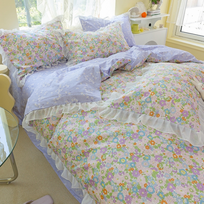 91家纺网 家纺一手货源 找家纺 千朵 2021新款全棉四件套 夜曲