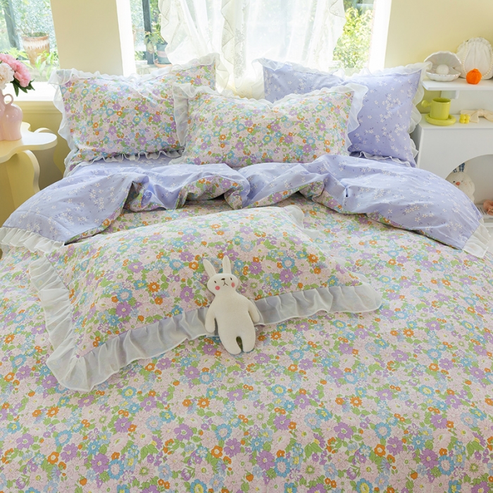 91家纺网 家纺一手货源 找家纺 千朵 2021新款全棉四件套 夜曲