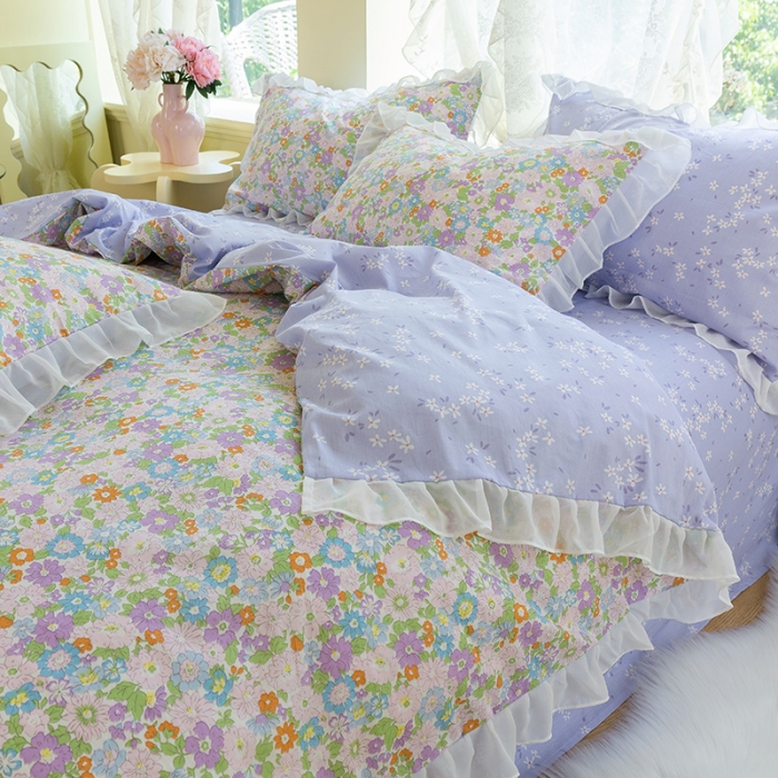 91家纺网 家纺一手货源 找家纺 千朵 2021新款全棉四件套 夜曲