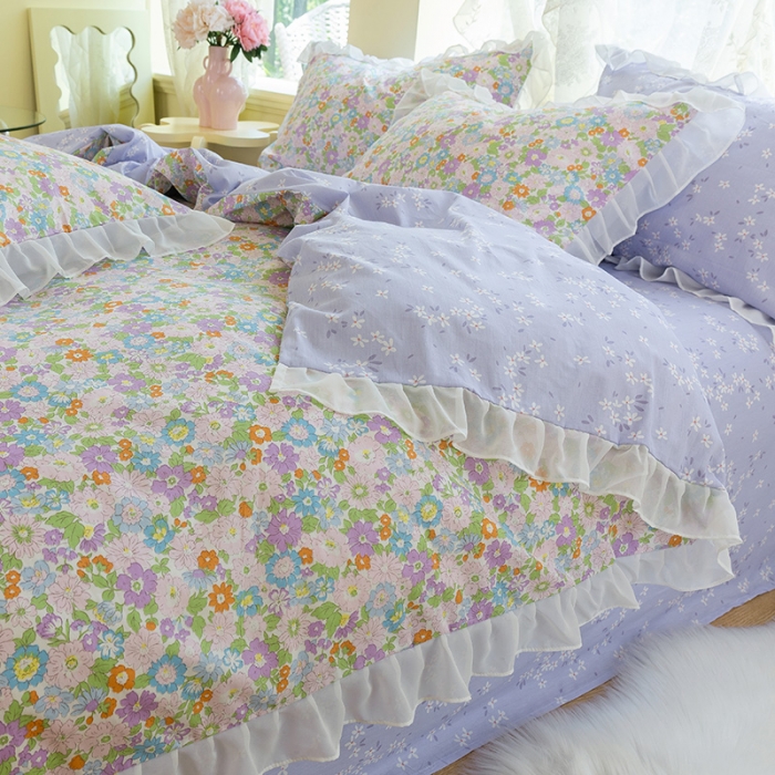 91家纺网 家纺一手货源 找家纺 千朵 2021新款全棉四件套 夜曲