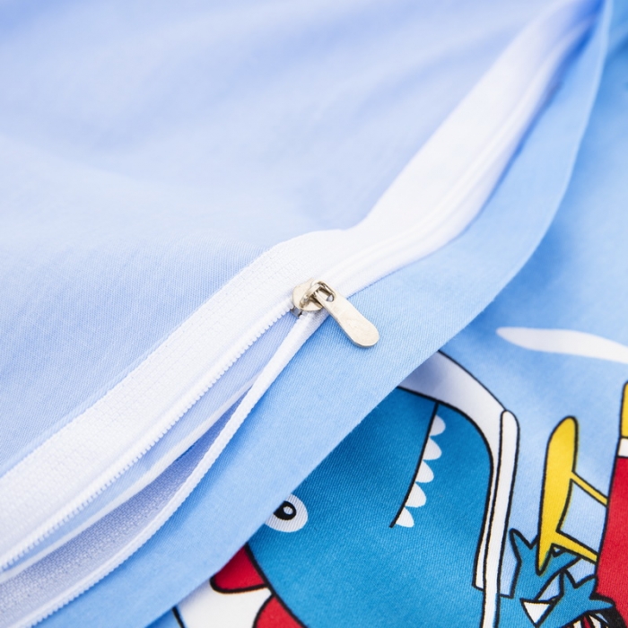 91家纺网 家纺一手货源 找家纺 乐秀 40S全棉13372幼儿园三件套六件套 飞行恐龙