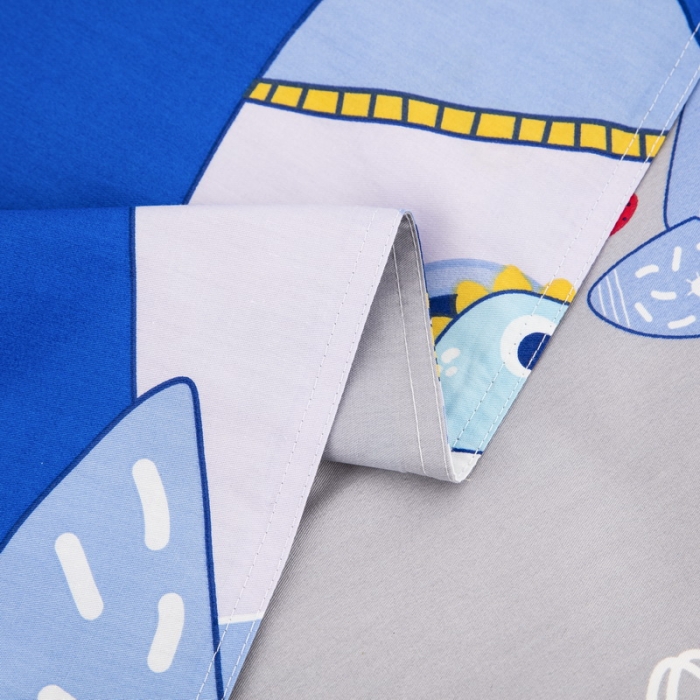 91家纺网 家纺一手货源 找家纺 乐秀 40S全棉13372幼儿园三件套六件套 太空恐龙