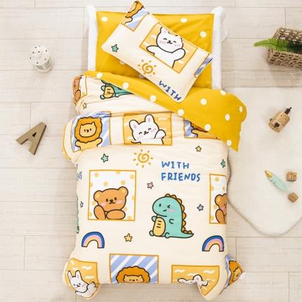 91家纺网 家纺一手货源 找家纺 乐秀 40S全棉13372幼儿园三件套六件套 幸运宝贝