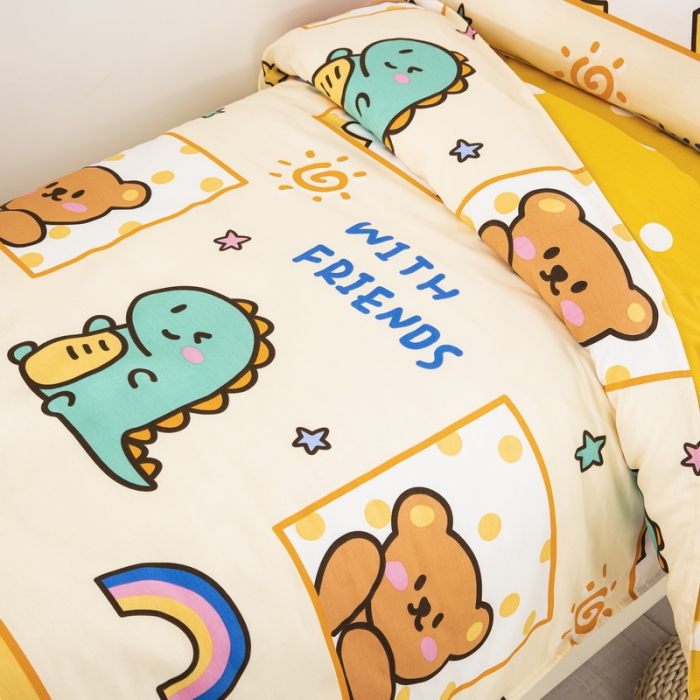 91家纺网 家纺一手货源 找家纺 乐秀 40S全棉13372幼儿园三件套六件套 幸运宝贝