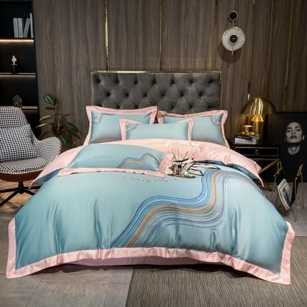 91家纺网 家纺一手货源 找家纺 （总）宅家居 2021新款米莱系列臻品水洗真丝四件套