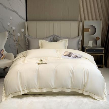 榻尚家居2021新款长绒棉简约轻奢四件套 魅-贵族白