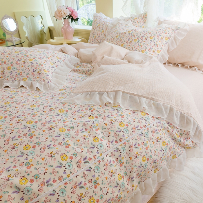 91家纺网 家纺一手货源 找家纺 千朵 2021新款全棉四件套 元气拼接款