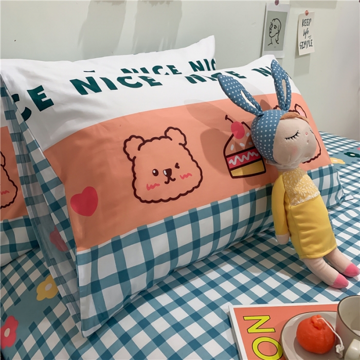 91家纺网 家纺一手货源 找家纺 （总）西引力2022年新款全棉纯棉卡通单枕套一对装