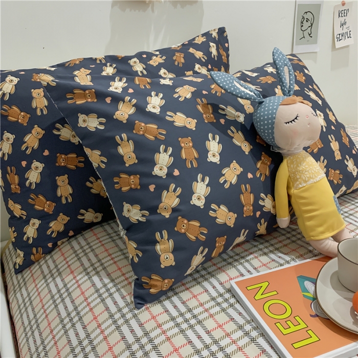 91家纺网 家纺一手货源 找家纺 （总）西引力2022年新款全棉纯棉卡通单枕套一对装