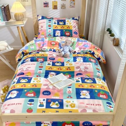 91家纺网 家纺一手货源 找家纺 （总）金丝鸟 2021新款全棉活性13372学生三件套