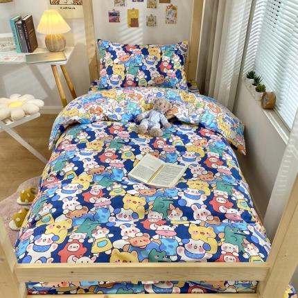 91家纺网 家纺一手货源 找家纺 （总）金丝鸟 2021新款全棉活性13372学生三件套