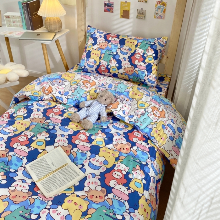 91家纺网 家纺一手货源 找家纺 金丝鸟 2021新款全棉活性13372学生三件套 迷你世界