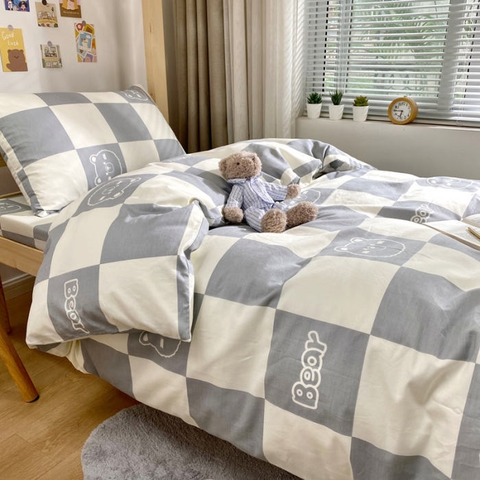 91家纺网 家纺一手货源 找家纺 金丝鸟 2021新款全棉活性13372学生三件套 无影熊