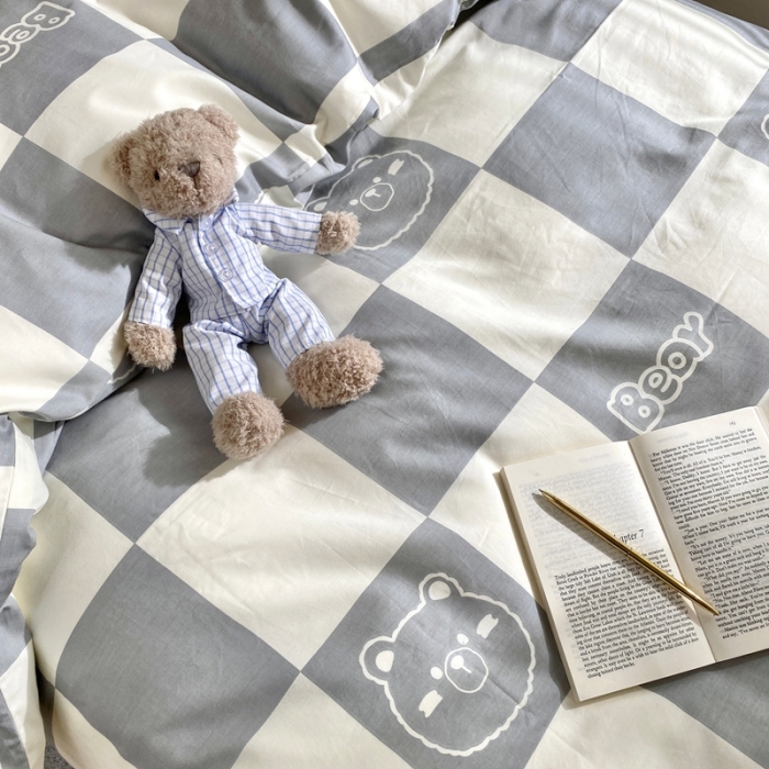 91家纺网 家纺一手货源 找家纺 金丝鸟 2021新款全棉活性13372学生三件套 无影熊