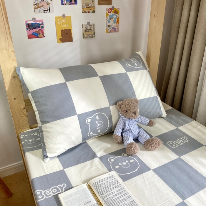 91家纺网 家纺一手货源 找家纺 金丝鸟 2021新款全棉活性13372学生三件套 无影熊