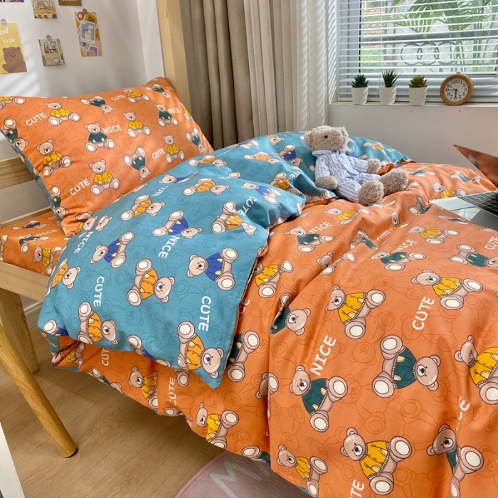 91家纺网 家纺一手货源 找家纺 金丝鸟 2021新款全棉活性13372学生三件套 小美好