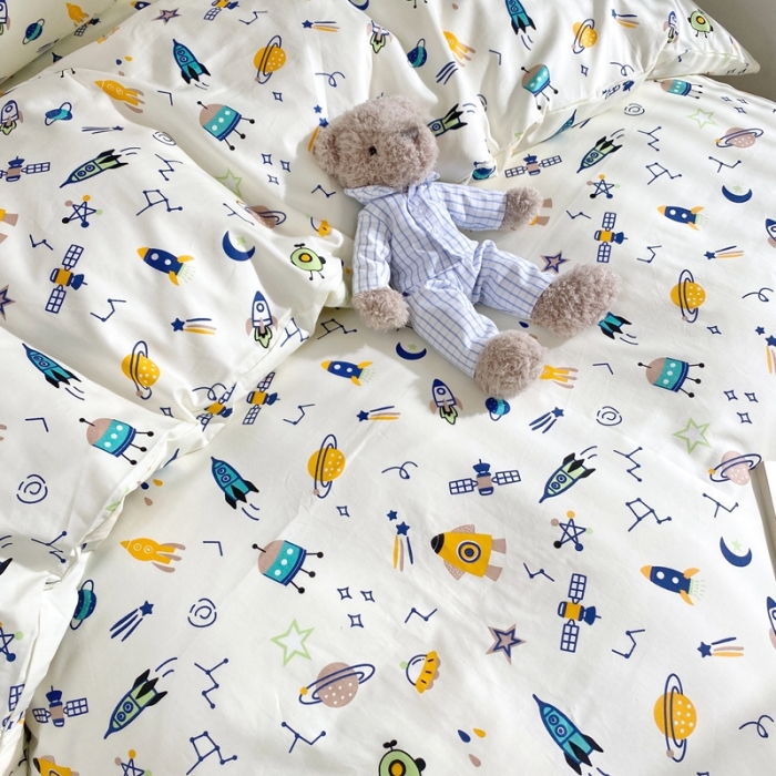 91家纺网 家纺一手货源 找家纺 金丝鸟 2021新款全棉活性13372学生三件套 小宇宙