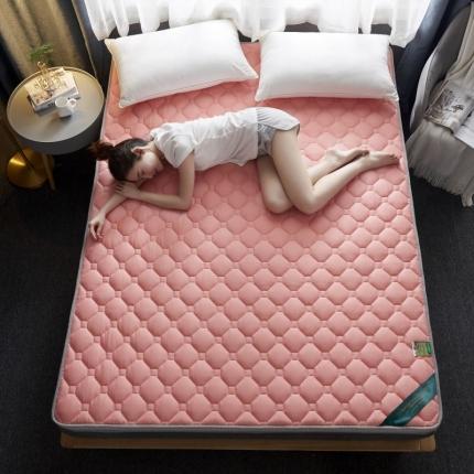 子鹏床垫 2022新款全棉乳胶海绵（立体）床垫 浅粉-9cm