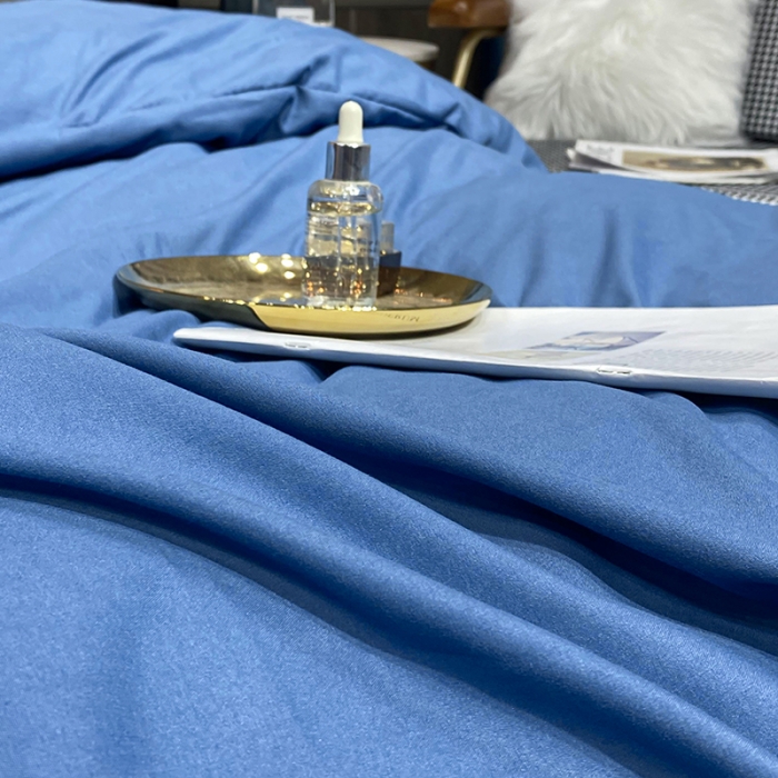 91家纺网 家纺一手货源 找家纺 曼谷 新款伊系列刺绣四件套 伊-宝蓝