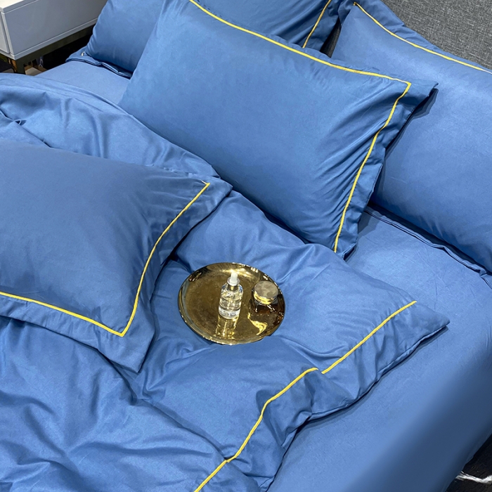 91家纺网 家纺一手货源 找家纺 曼谷 新款伊系列刺绣四件套 伊-宝蓝