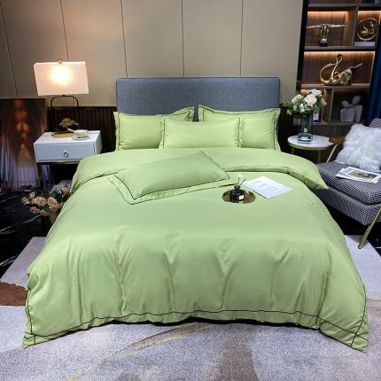 91家纺网 家纺一手货源 找家纺 曼谷 新款伊系列刺绣四件套 伊-豆绿