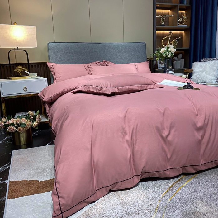 91家纺网 家纺一手货源 找家纺 曼谷 新款伊系列刺绣四件套 伊-豆绿