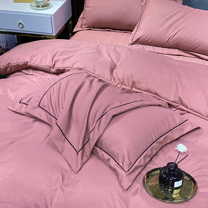 91家纺网 家纺一手货源 找家纺 曼谷 新款伊系列刺绣四件套 伊-豆绿