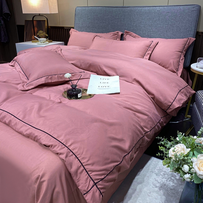 91家纺网 家纺一手货源 找家纺 曼谷 新款伊系列刺绣四件套 伊-豆绿