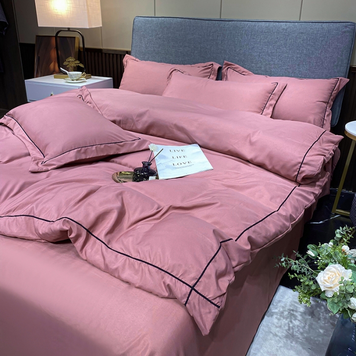 91家纺网 家纺一手货源 找家纺 曼谷 新款伊系列刺绣四件套 伊-豆绿