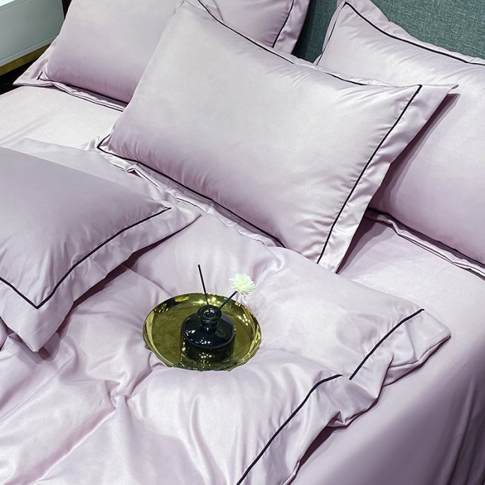 91家纺网 家纺一手货源 找家纺 曼谷 新款伊系列刺绣四件套 伊-裸紫