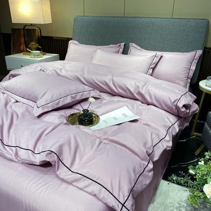 曼谷 新款伊系列刺绣四件套 伊-裸紫