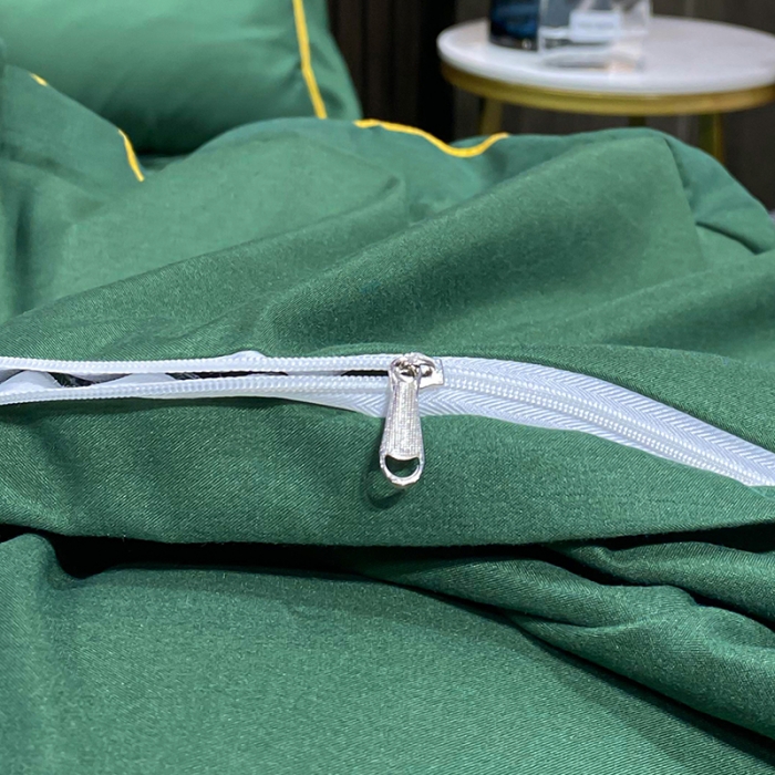 91家纺网 家纺一手货源 找家纺 曼谷 新款伊系列刺绣四件套 伊-墨绿