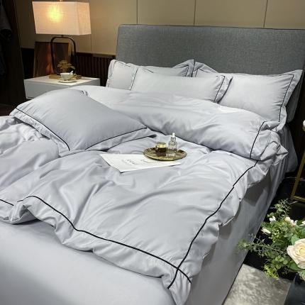 曼谷 新款伊系列刺绣四件套 伊-浅灰