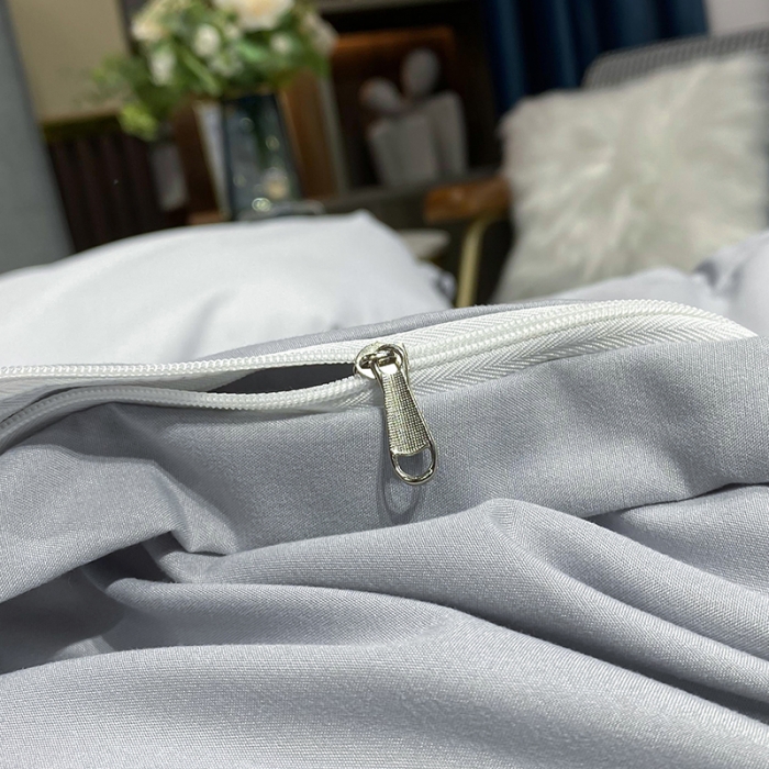 91家纺网 家纺一手货源 找家纺 曼谷 新款伊系列刺绣四件套 伊-浅灰