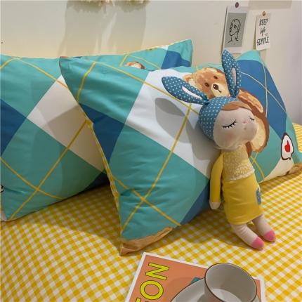 91家纺网 家纺一手货源 找家纺 西引力2022年新款全棉纯棉卡通单枕套一对装 托尼