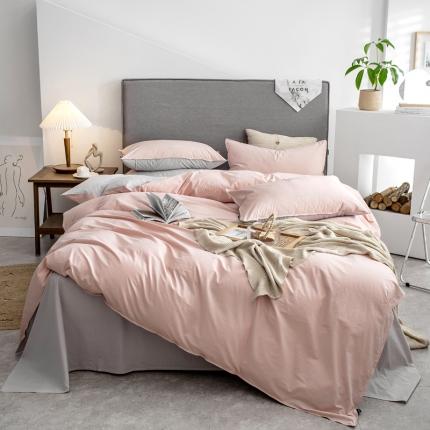 91家纺网 家纺一手货源 找家纺 （总）鼎飞 2021新款全棉水洗棉双拼四件套