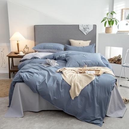 91家纺网 家纺一手货源 找家纺 （总）鼎飞 2021新款全棉水洗棉双拼四件套