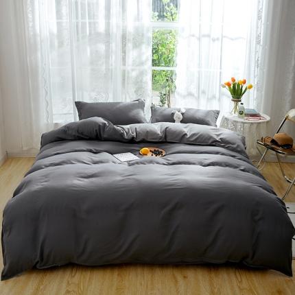 91家纺网 家纺一手货源 找家纺 （总）贝拉梦 2021新款纯色拼色美棉系列四件套