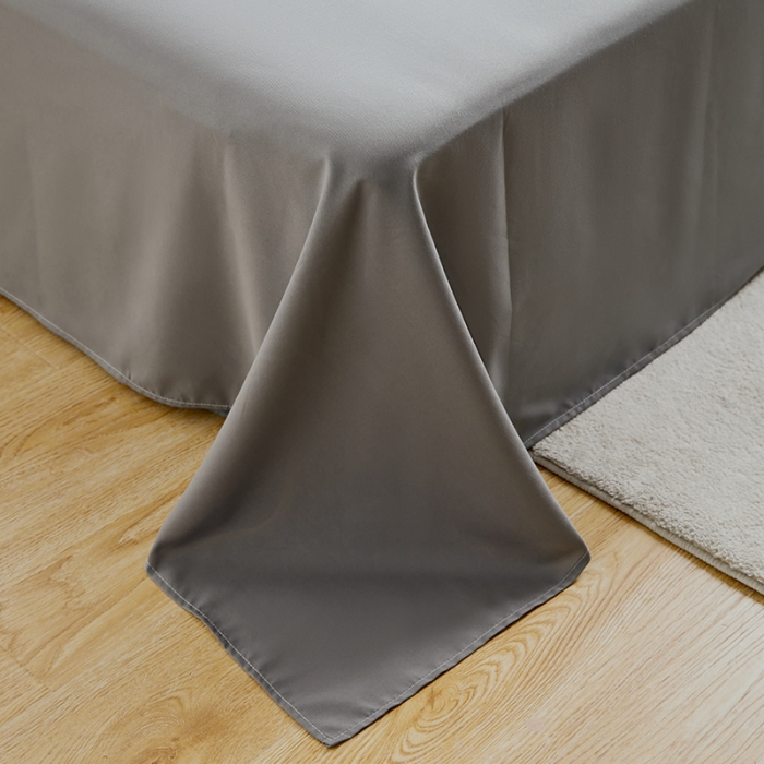 91家纺网 家纺一手货源 找家纺 贝拉梦 2021新款纯色拼色美棉系列四件套 宝蓝浅灰