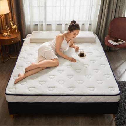 欣罗兰 2022新款提花针织立体床垫 爱心白-大床