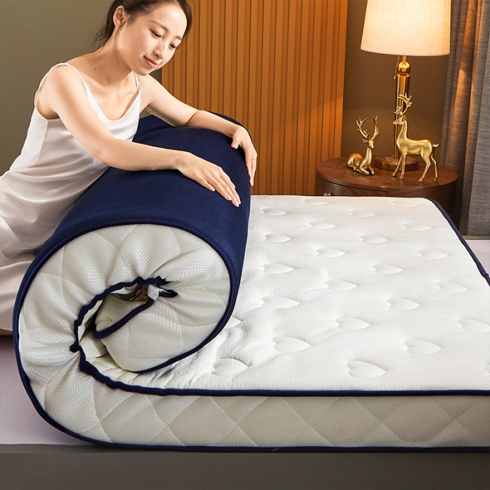 91家纺网 家纺一手货源 找家纺 欣罗兰 2022新款提花针织立体床垫 爱心白-大床