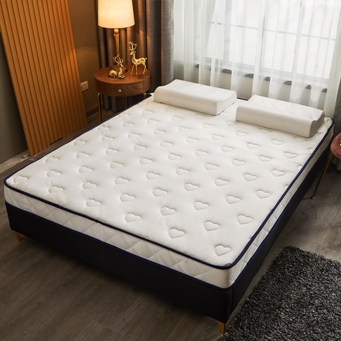 91家纺网 家纺一手货源 找家纺 欣罗兰 2022新款提花针织立体床垫 爱心白-大床