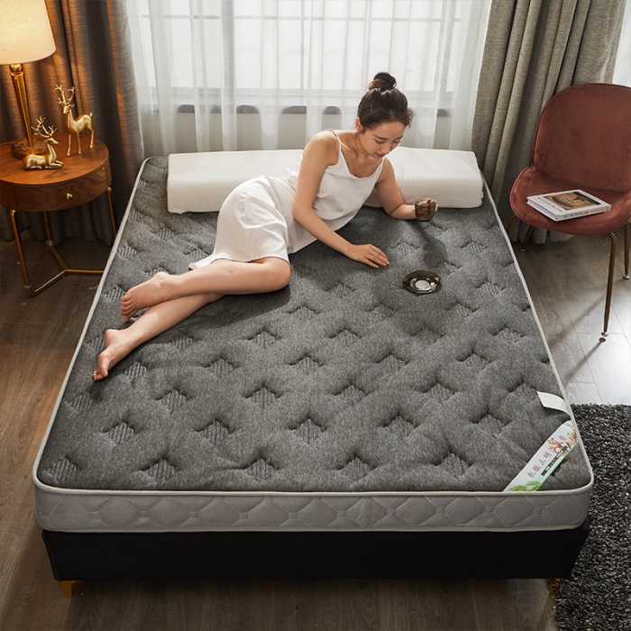 91家纺网 家纺一手货源 找家纺 欣罗兰 2022新款提花针织立体床垫 凹形灰-大床